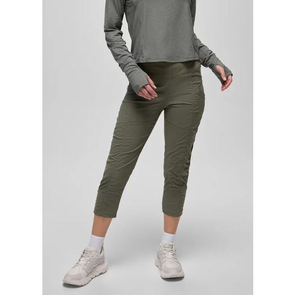 Prana Koen Capri Womens XXL Grape Leaf Standard Fit Crop Mid Rise Soft Waistband - Picture 1 of 12